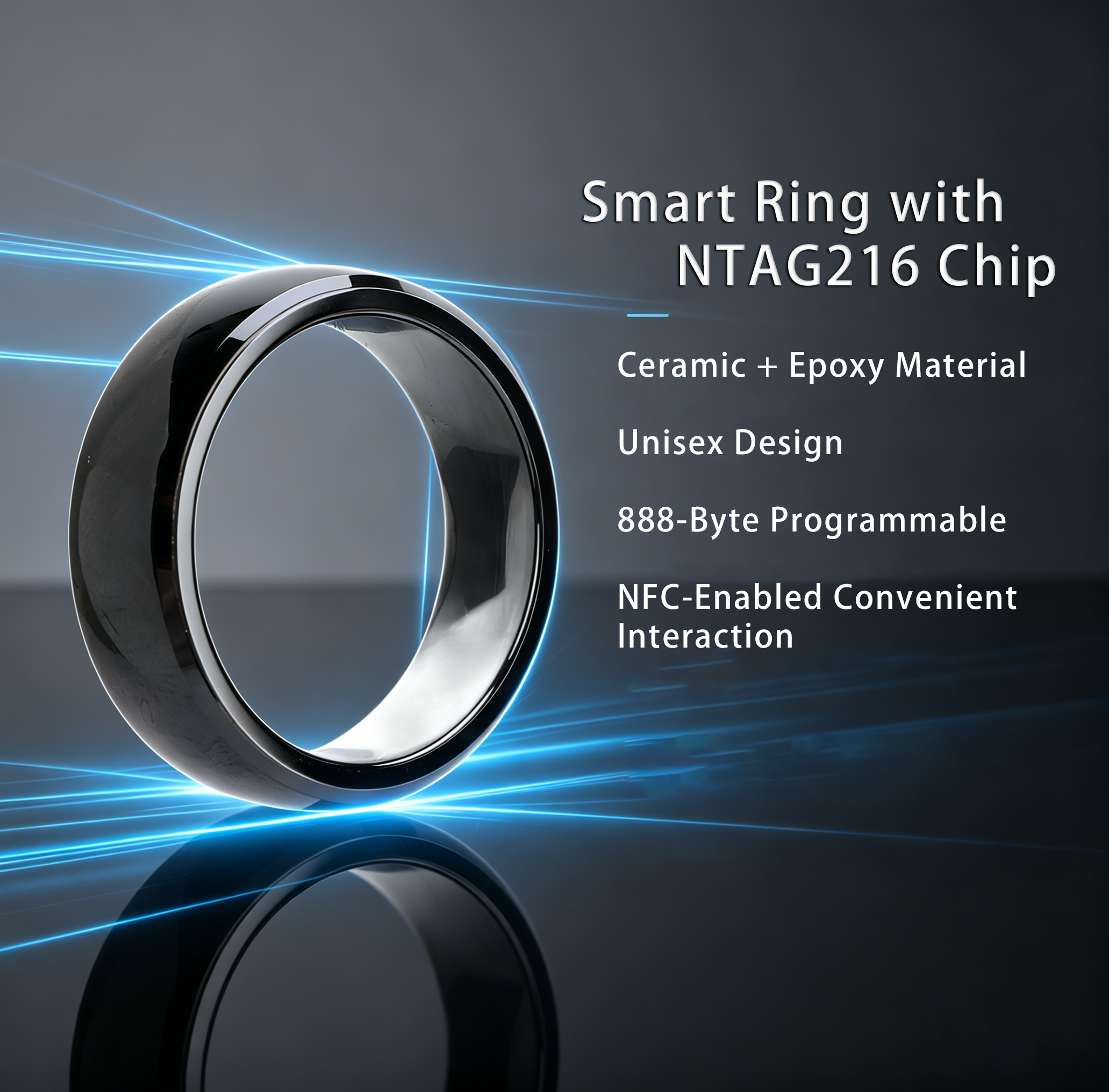 NFC Full Ceramic Smart Ring Co – Smart Ring Nfc Pay Bewertung und Preis