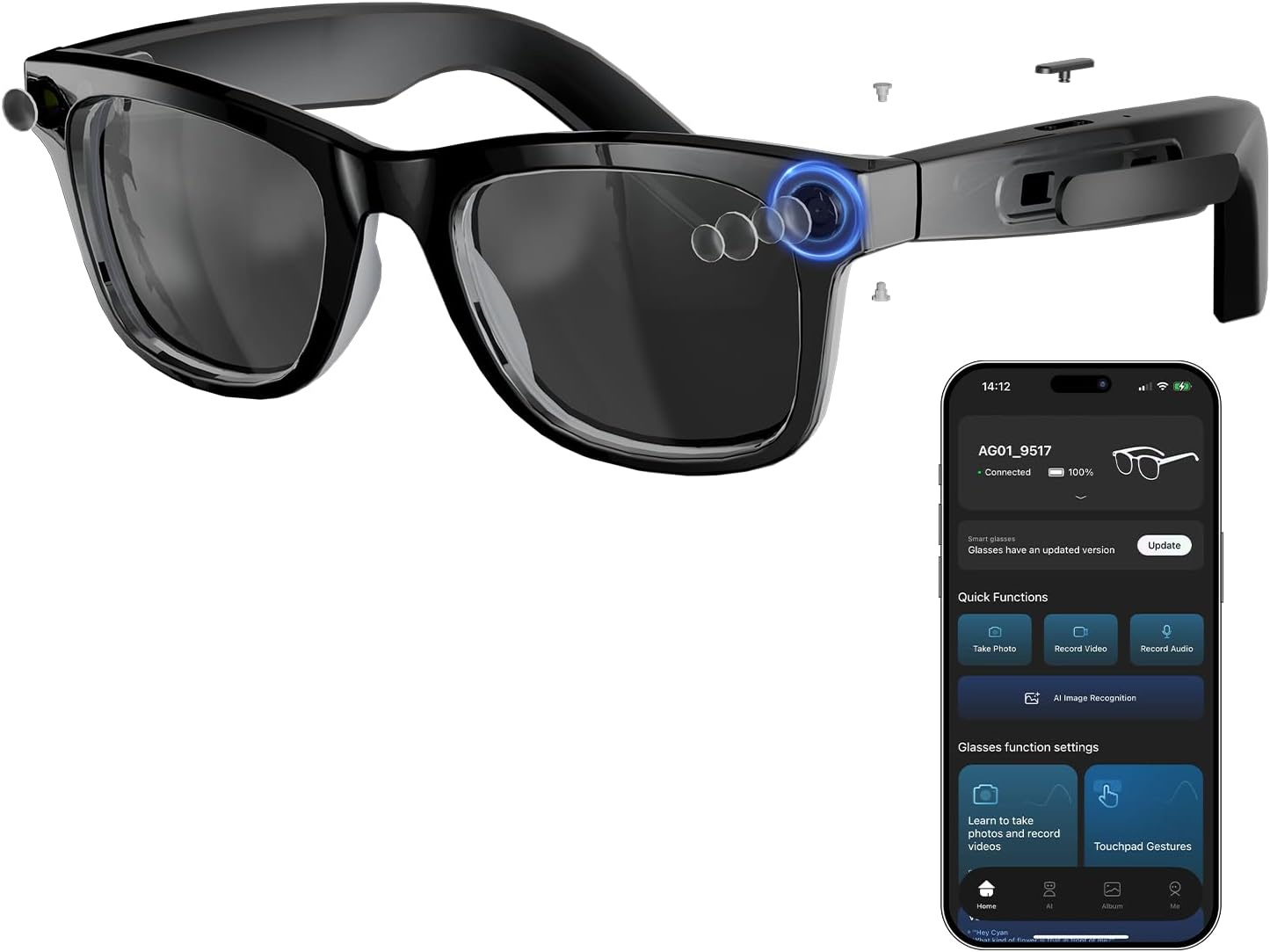 8MP AI Smart Glasses: 1080P Vi – Smart Glasses Lens Bewertung und Preis