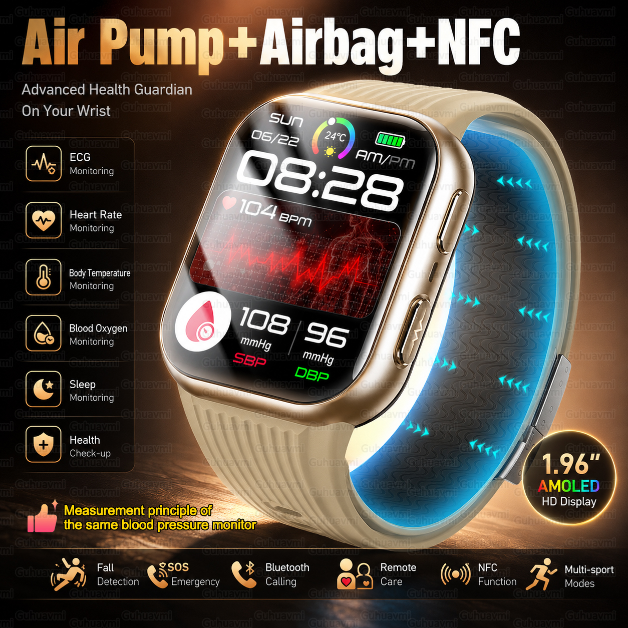 Air Pump Smartwatch Accurate B – Fall Detection Watch Bewertung und Preis